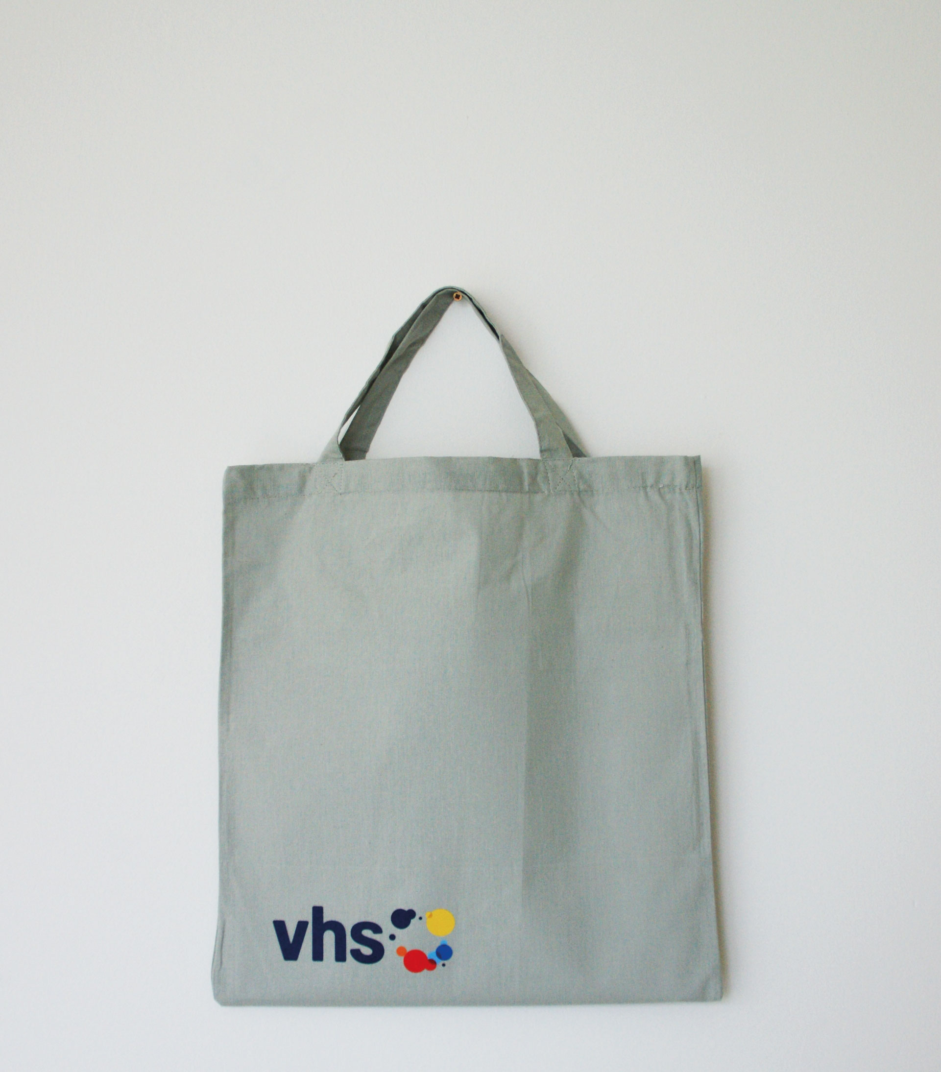 B-vhs185n-431315c12ea480f189 Baumwolltasche grau, kurze Henkel