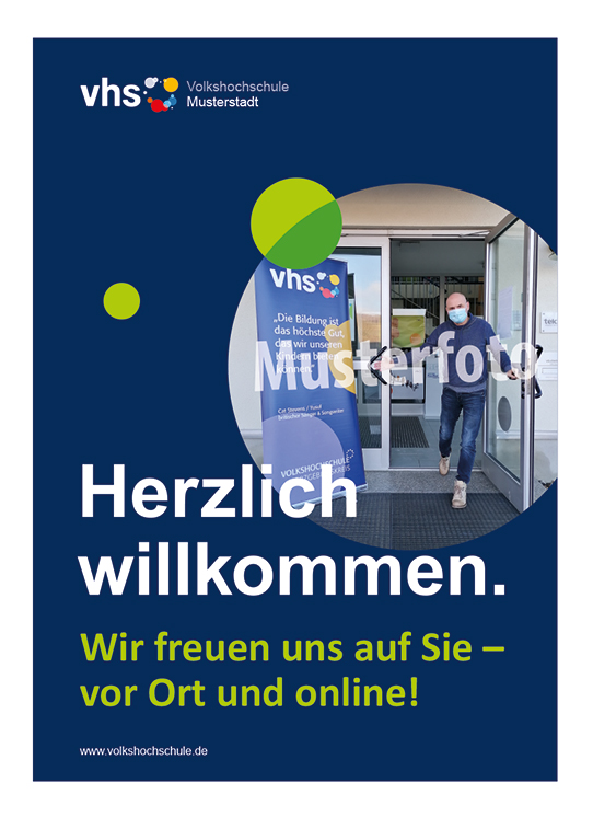 Poster "Herzlich Willkommen - Wir freuen uns auf Sie" - 50 Stück