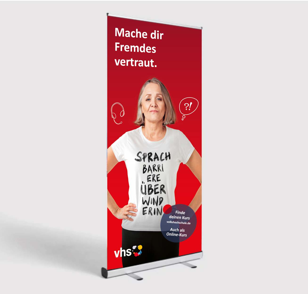 Roll-Up Sprachbarriereüberwinderin