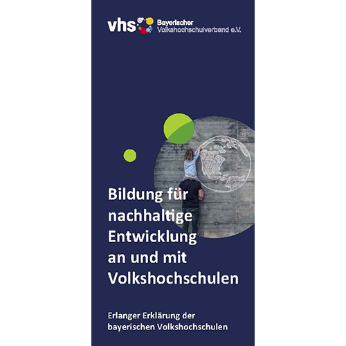 Flyer „Bildung für nachhaltige Entwicklung an und mit Volkshochschulen“