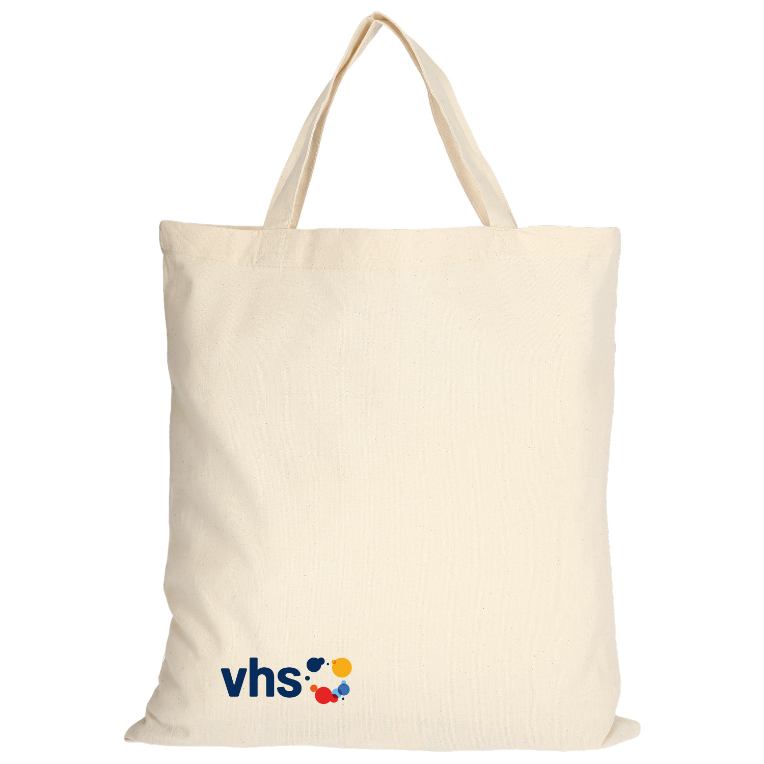 Baumwolltasche natur, kurze Henkel