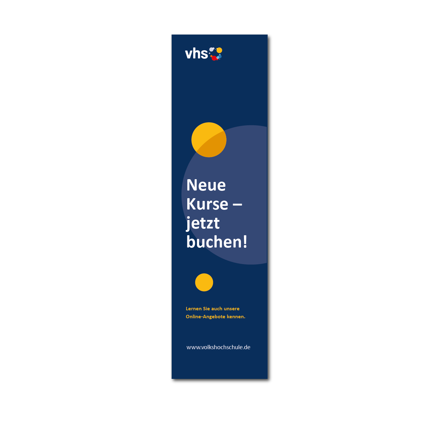 Fahne im Hochformat - Semesterstart Blau