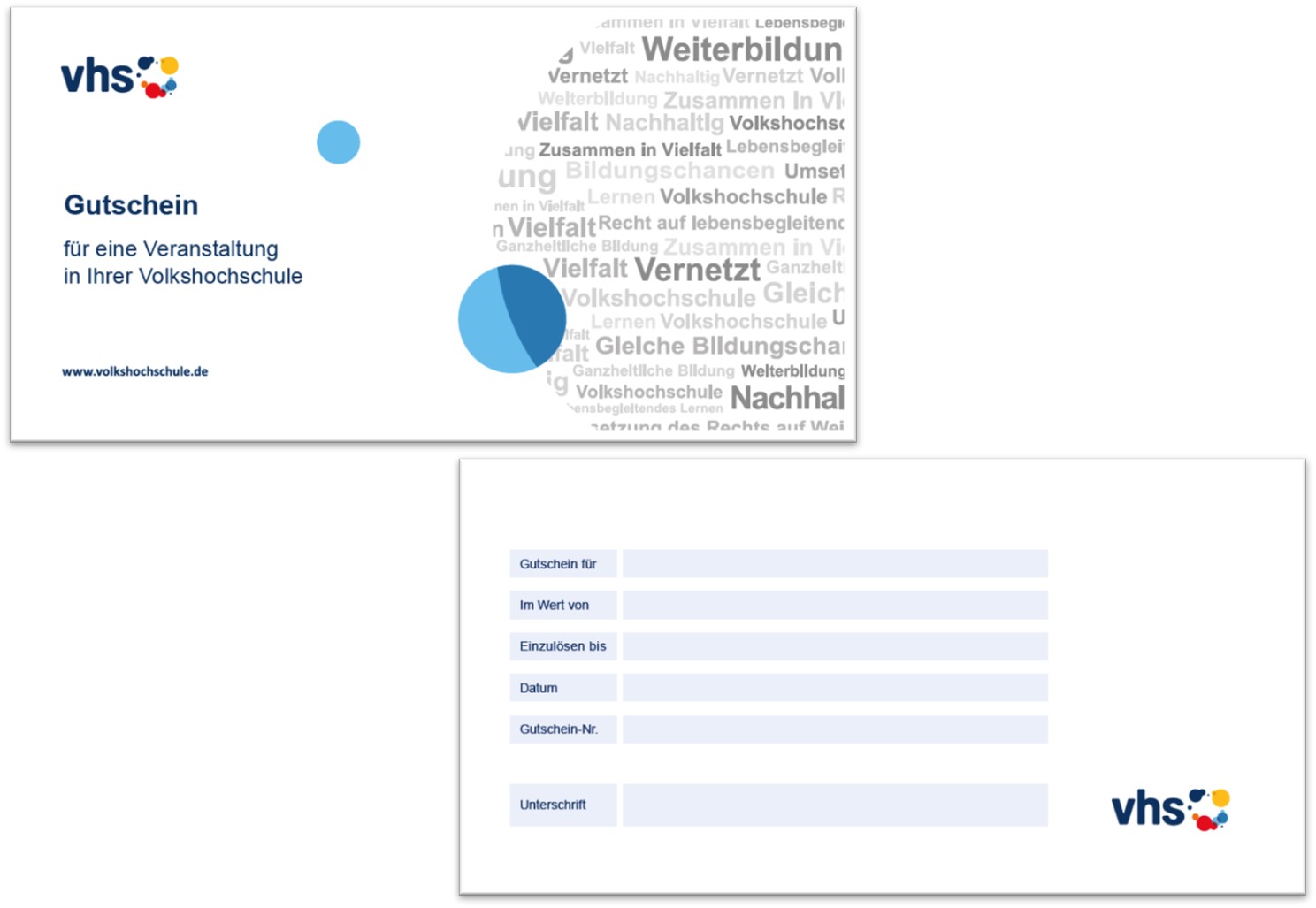 Gutschein-Wortwolke Gutschein Motiv Wortwolke, 100 Stück