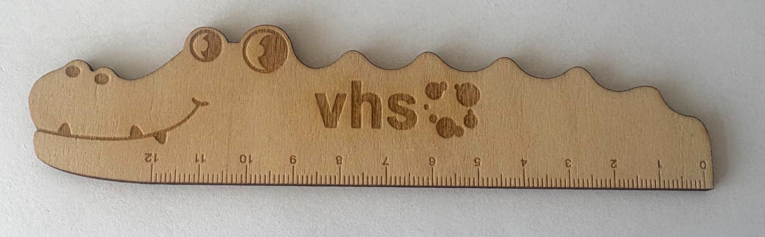 Kinder Lineal aus Holz