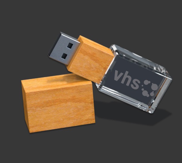 USB 3D wood, 4GB